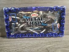 Bell Automotive's Mega Metal Chain License Plate Frame Blue