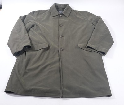 Battistoni Barney's New York Mens Green Overcoat Size 46 Made In Italy