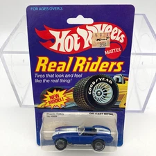 Hot Wheels Original 1982 Real Riders Classic Cobra Blue #4369 HK Gray Hub SEALED