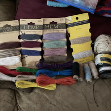 Darice Hemp Cord Bamboo Cord Lot, Multicolor Assorted Spools