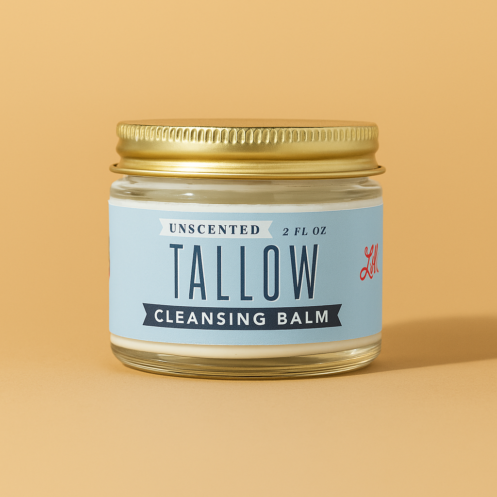 Unscented Tallow Cleansing Balm | Natural Makeup Remover & Deep Moisturizing