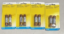 Bussman BP/NON-15 General Purpose Fuse NON-15A Lot 4 Packs of 2   8 Pieces
