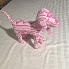 Victoria's Secret PINK Plush Dog Collectible Pink Ribbon Breast Cancer Awareness