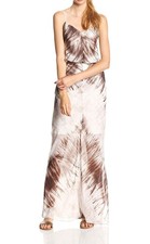 Vince Camuto VC2N4725 Printed Blouson Gown SZ 14 Ivory Multi
