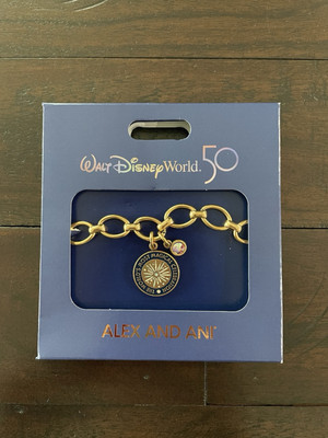 NEW DISNEY WORLD 50TH Anniversary  ALEX AND ANI Limited  Bracelet Chain Jewelry