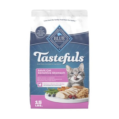 Blue Buffalo Tastefuls Natural Dry Food for Adult 15 Pound (Pack of 1), Brown 