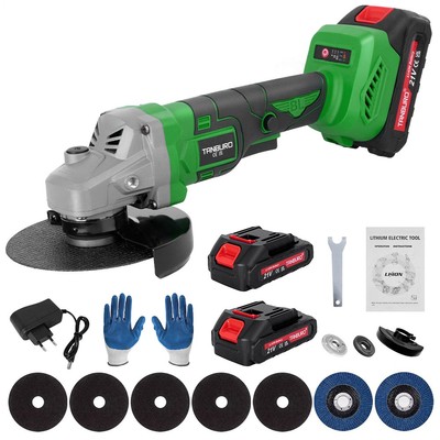 9500rpm 2Batterie Winkelschleifer Akku 125mm Trennschleifer Schleifmaschine Flex