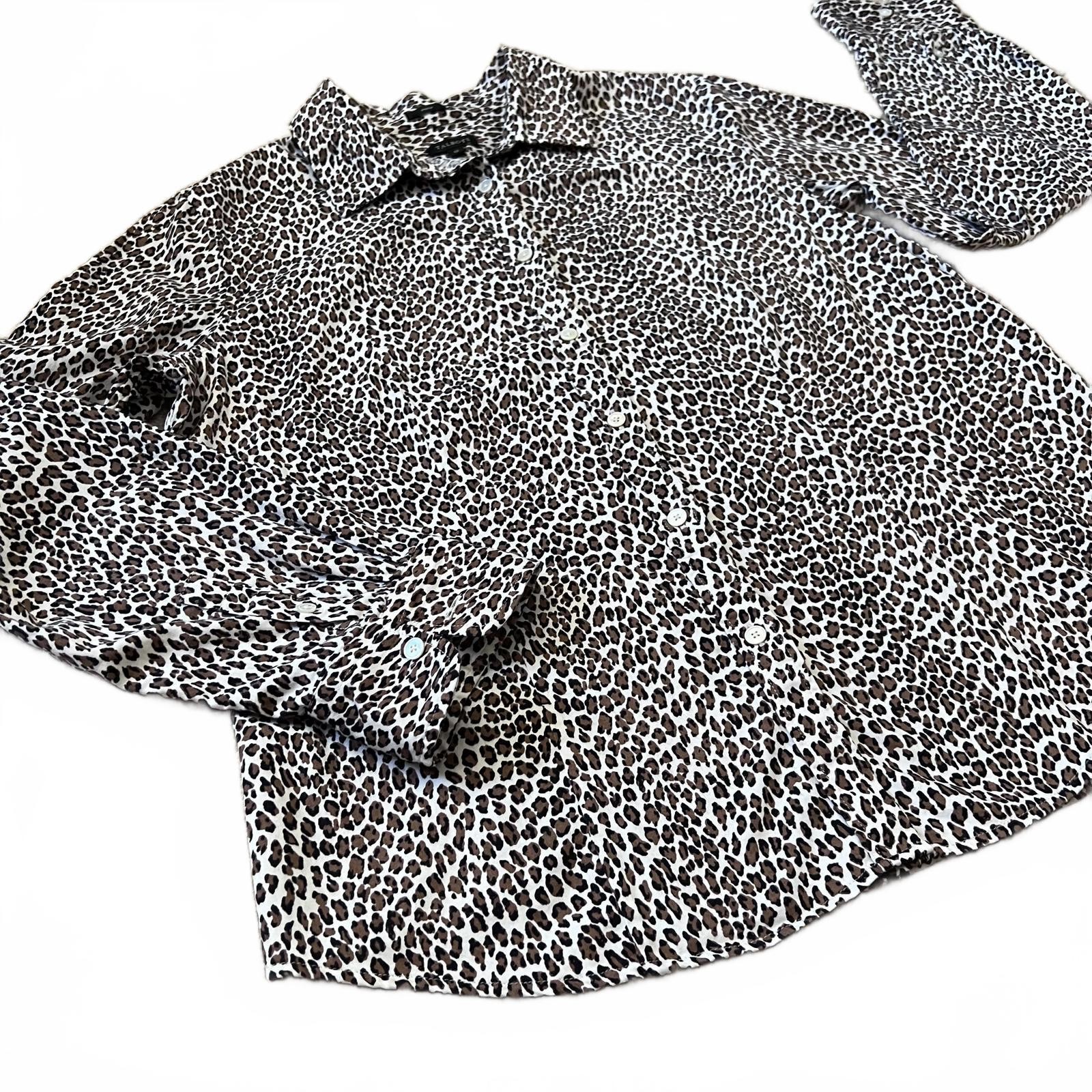 Talbots Leopard Print Button Up Stretch Blouse Wo… - image 3