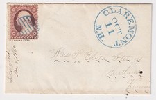 USA Mi 9 auf Brief Claremont - Hartland