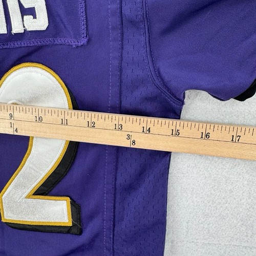 Nike NFL Trikot Ray Lewis #52 Baltimore Ravens Youth Small 8 On Field Lila - Bild 7 von 9