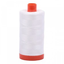 2021 Mako Cotton Thread Solid 50wt 1422yds Natural White