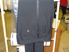 Mens Used Pleated Tuxedo Trousers Size 30-32 Adjustable