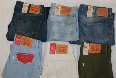 NWT Levi's 502 Regular Tapered Fit Stretch Jeans Blue stone, Rosefinch,  Tanager | eBay