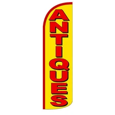 Antiques Yellow Windless Advertising Sign Feather Flag Only Banner 30% Wider