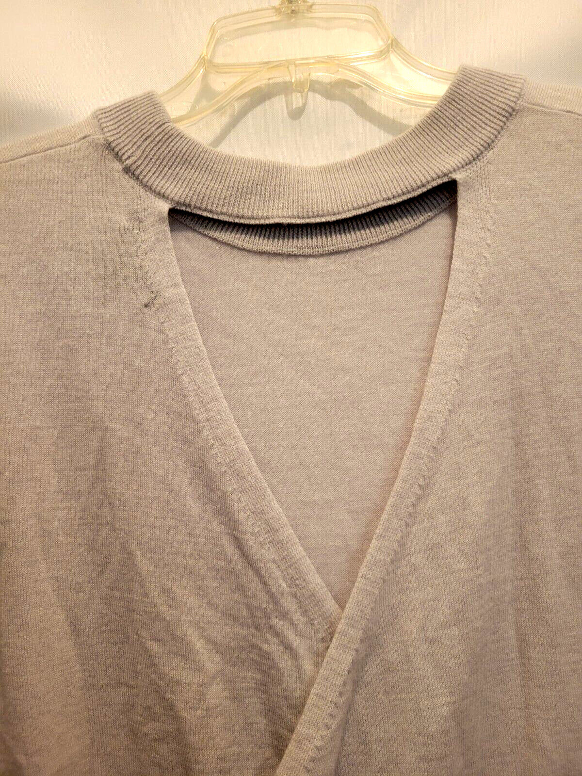 Halogen Back Wrap Light Weight Soft Gray Crew Nec… - image 4