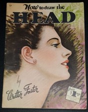 Vintage Walter Foster How To Draw The Head 17 Sketch Instructional Book