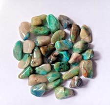 Chrysocolla Small Tumblestones 10-20mm Tumble Stones 5 x Small Crystals