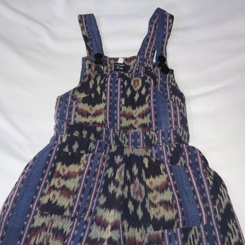 Primadonna Youth Child Kids Size Woven Cotton Multicolor Boho Hippie Overalls - Picture 6 of 12