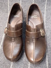 Dansko Tamara Shoes Womens 38 (US 7.5-8) Brown Leather Shoes Buckle Professional
