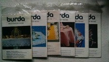 6 Lot Burda Embroidery Patterns / Transfers abplattmuster aufbugelmuster