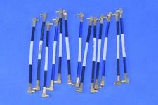 12 Huber+Suhner MCX Right Angle 3.65mm Cable Connector Male Both Sides 4" 