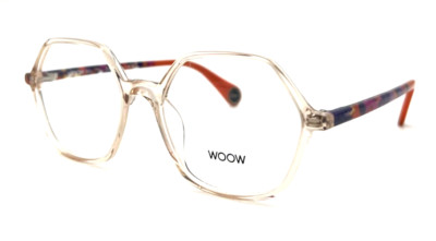 NEW WOOW ON FIRE 1 0634 FP PEACH TRANSPARENT AUTHENTIC EYEGLASSES 51 - 17 - 140