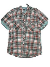 Jack Jones Men's Multi Color Size XL Short Sleeve Button Up Cotton Shirt