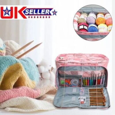 Knitting Crochet Yarn Storage Bag Needles Wool Tote Accessories ...