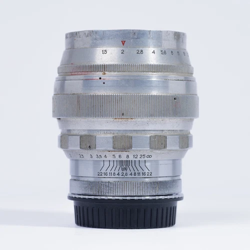 Helios-40 KMZ 85mm f/1.5 s/n 003364 Red "P" M39 - EF Adapter USSR Lens