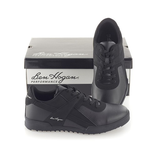 Zapatos de golf Ben Hogan para hombre rendimiento sin clavos negros talla UK9 RRP£79,99