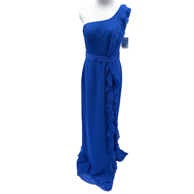 cobalt blue knit dress Rib-Knit Slit Sweater Dress Cobalt Blue / L