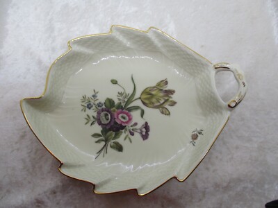 Vintage Royal Copenhagen Denmark Porcelain Leaf-Shaped Dish- #1866