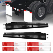 30" Stainless Steel Straight Mud Flap Hanger 2 1/2" Bolt Semi Truck Chrome