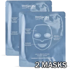 111SKIN Sub-Zero De-Puffing Energy Mask | 2 MASKS | Expired 07/2023