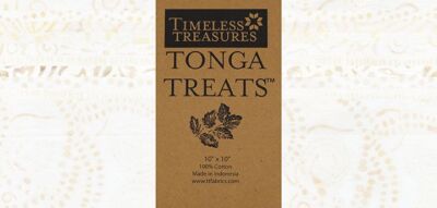 Timeless Treasures Tonga Treats - ALABASTER - (42) 10'' Batik Fabric Squares