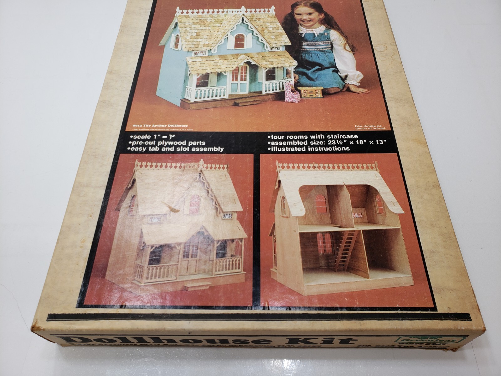 Greenleaf The Arthur Wooden Dollhouse Kit 8012 Victorian Cottage New