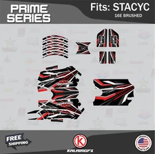 Graphics Kit for STACYC 16E Brushed Electric Bike Prime-red
