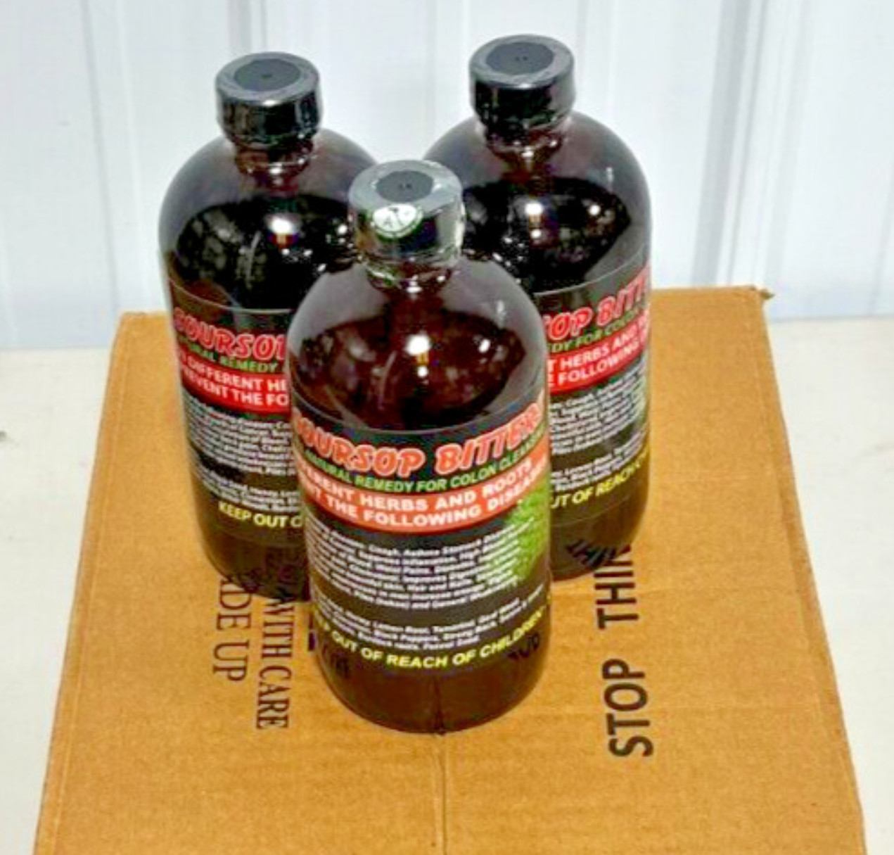 AIH Soursop Bitters (Pack of 3)  16 oz Bottles