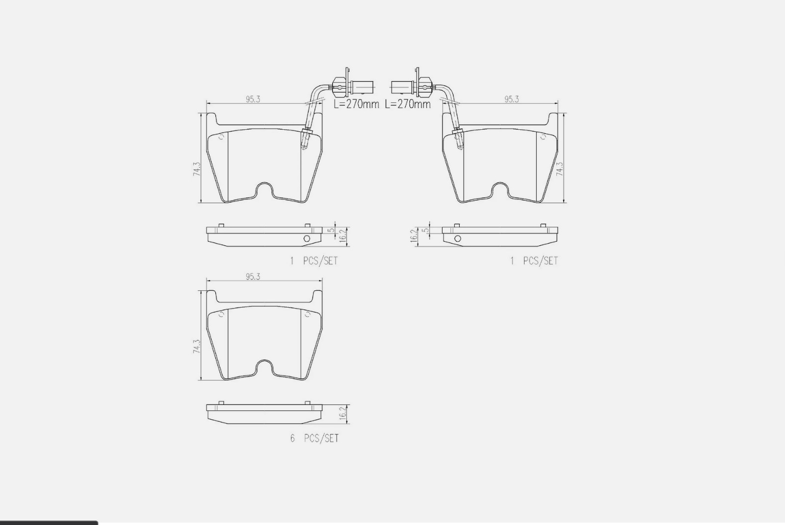 Brembo-Audi R8 RS4 RS6 Set of 4(2) Front Disc Brake Pad Set Ceramic Kit P85078N