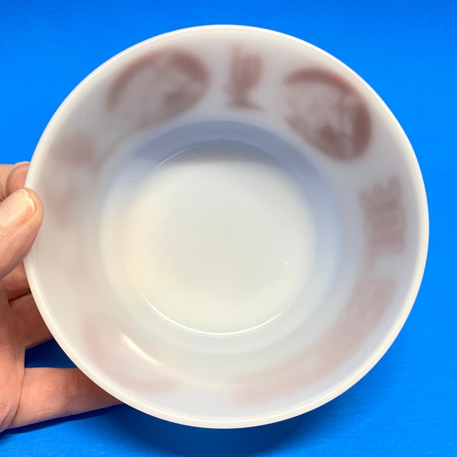 VTG 50s Ranger Joe Round Up 3PC Breakfast Set Hazel Atlas Milk Glass Mug & Bowls