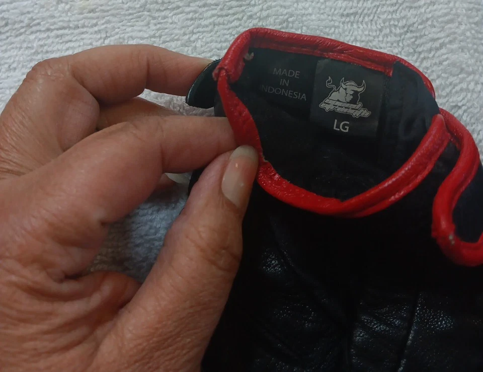 Strenght & Speed Moto Lisa Leather Motorcycle Gloves Size Large EUC Foto 3 de 4