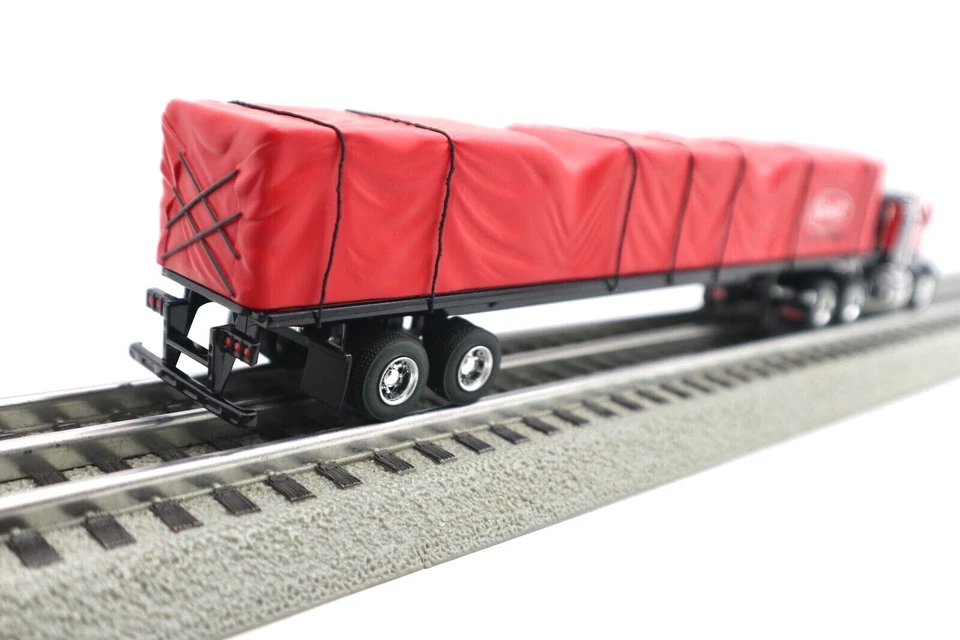SpecCast 1:43 - Peterbilt Truck and Trailer - Red, C-8 LN - Image 3 of 4