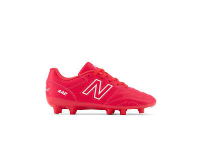 New Balance Youth 442 V2 FG Soccer Cleats Red Wide