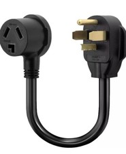 Dryer Adapter Cord, NEMA 14-30P Male to 10-30R Female - 3-Prong to 4-Prong, 1.5F