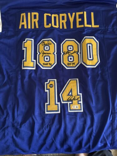 SAN DIEGO CHARGERS FOUTS-JOINER-WINSLOW-SIGNED AIR CORYELL JERSEY BECKETT COA - Picture 1 of 2