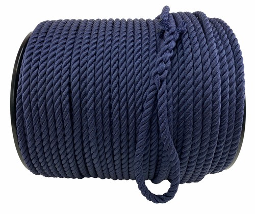 20mm Navy 3st Nylon Rope x 40m Anchor Rope On A Reel With 8 Inch Soft Eye - Picture 3 of 6