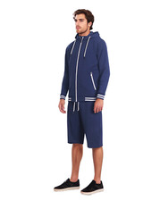 Men's Hooded Track Jacket with Shorts GYM Workout Set