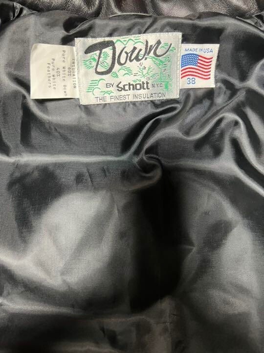 Schott Leather Down Jacket Size 38 Made in USA | eBay Schott Leather Down Jacket Size 38 Made in USA | eBay
