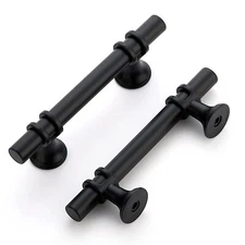 25 Pack 3 Inch Cabinet Handles Black Cabinet Pulls Matte Black kitchen cabine...