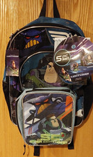 New 5 piece Disney Pixar Buzz Lightyear Backpack Set